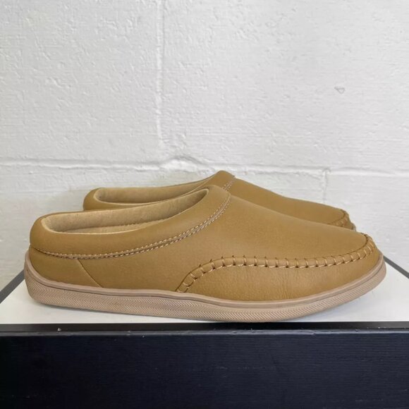 My Pillow Slippers 74472-06 Light Brown Leather Slippers Slip On Women's Size 10 - Picture 2 of 9